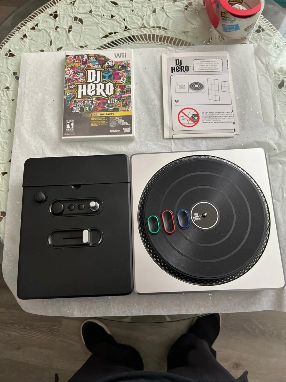 Nintendo DJ Hero Turntable Controller with Black Platter and Colored Buttons